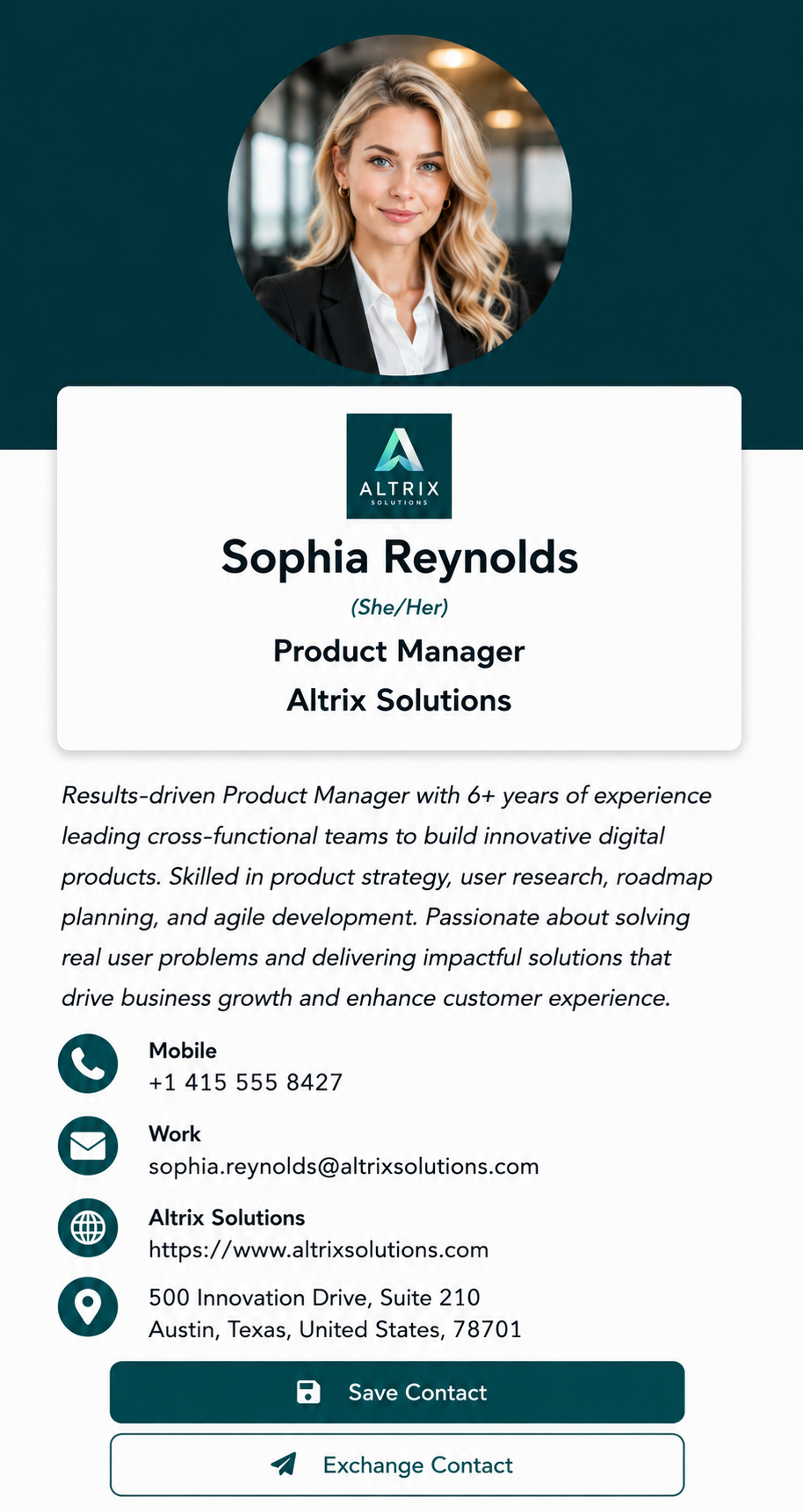 Digital Business Card Demo